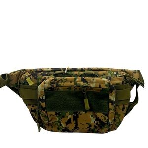 FRTKK New With Tags Tactical Tan Green Camo Military Waist‎ Pack 3 Zip Pouches